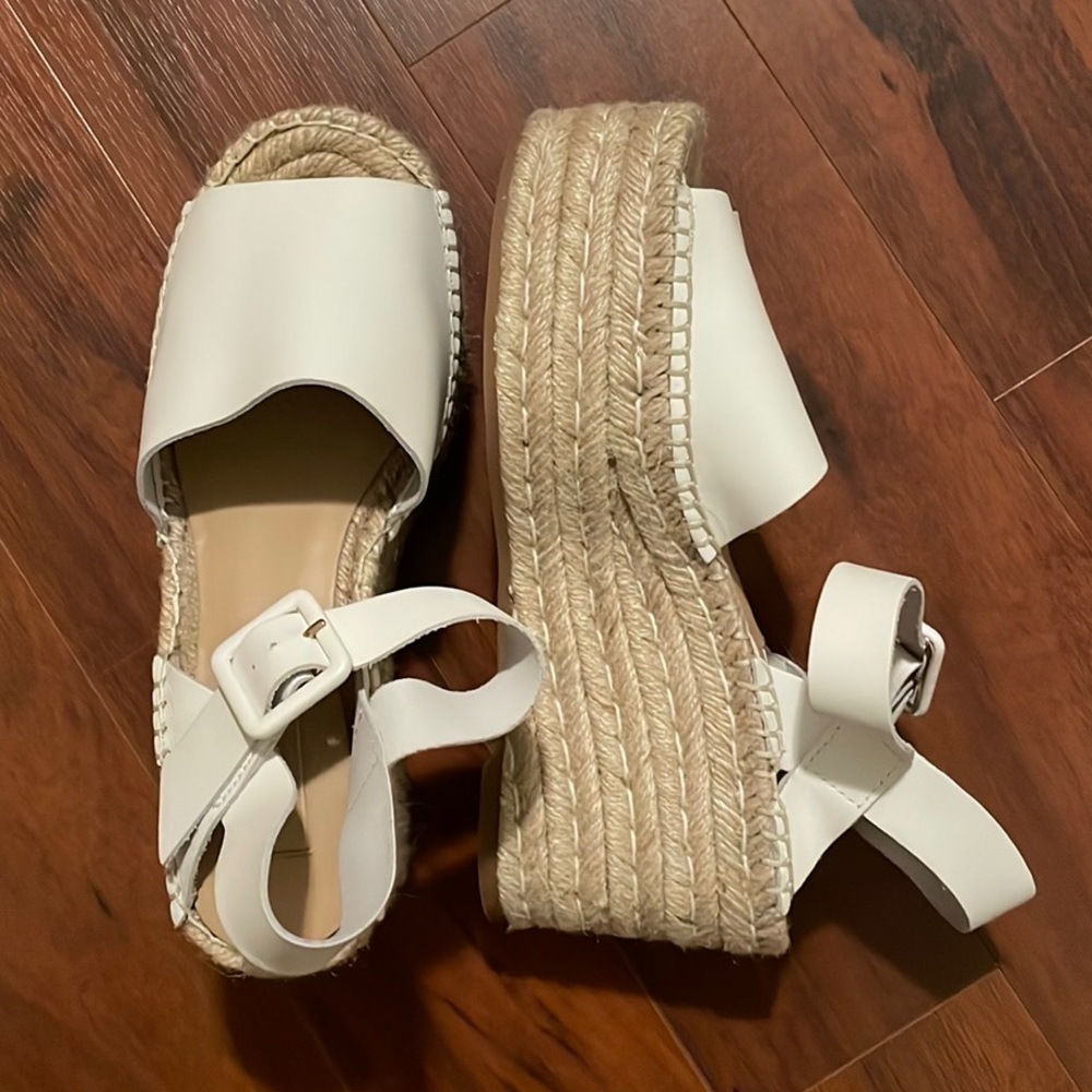 Antonio Melani “Bethena” white leather espadrille size 6.5